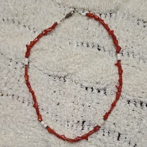 Coral And Pink Conch Necklace